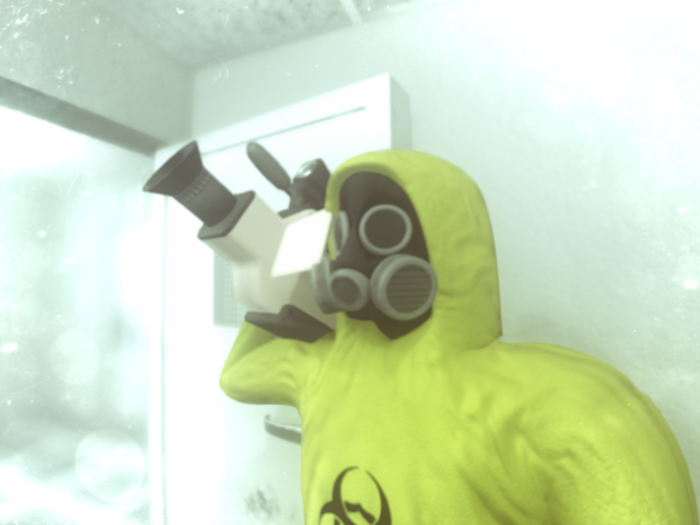 The Empty Halls Screenshot - Yellow Hazmat Suit Holding VHS Camera